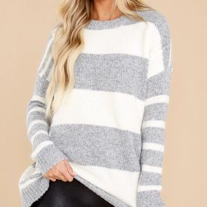 BN Grey and white sweater